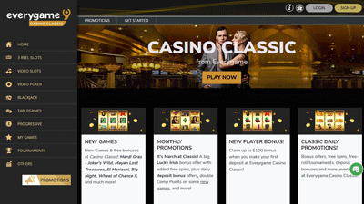 Everygame Casino Classic homepage